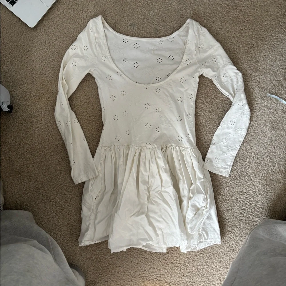 Free People Elegant White Eyelet Dress - Picture 5 of 5